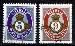 Norway 2002 - Yv.1362/1363 Mi.1415/1416 - Used - Série Courante, Cor De Poste, Posthorn Definitive - Usados