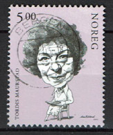 Norway 2002 - Yv.1364 Mi.1417 - Used - Caricature, Tordis Elfrida Maurstad Was A Norwegian Stage Actress, Toneel - Gebruikt
