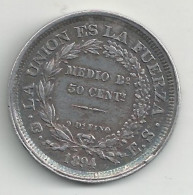 BOLIVIE - 50 Centavos - 1894 - TB/TTB - Bolivia