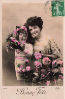 FÊTES - VŒUX - Bonne Fête - Mère Et Fille - Colorisé - Carte Postale Ancienne - Altri & Non Classificati