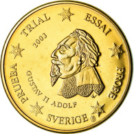 Suède, 50 Euro Cent, 2003, Unofficial Private Coin, SPL, Laiton - Privatentwürfe