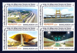 2023 Bangladesh Inauguration Of Bangabandhu Under River Road Tunnel Transport Transportation 4v Taken Off From MS MNH - Andere (Aarde)