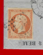 1862  TIMBRE Empire Non Dentelé Oblitéré Cachets Postaux Paris Et Draguignan Bordereau Cailliez De Baecque Beau - 1849-1876: Période Classique