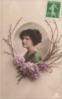 CARTE PHOTO - Portrait D'une Femme - Colorisé - Carte Postale Ancienne - Fotografie