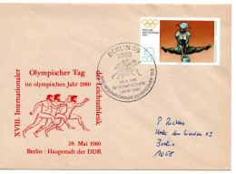 60529 - DDR - 1980 - 10Pfg Sommerolympiade '80 A OrtsBf SoStpl BERLIN - XVIII INTERNATIONALER OLYMPISCHER TAG - Summer 1980: Moscow