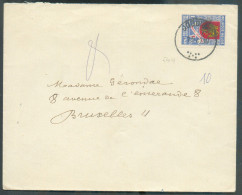 N°544 - Affr. ARMOIRIE Secours D'Hiver à 1Fr.75 Obl. Sc JODOIGNE 1-9-41 Sur Lettre  Vers Bruxelles -  21697 - Brieven En Documenten