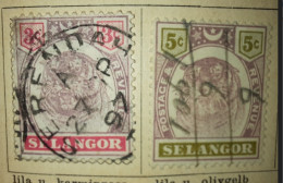 Selangor -  2 Marken Von 1895 Gem. Scan. - Selangor