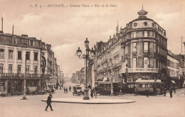 FRANCE - Roubaix - Grande Place Et Rue De La Gare - Carte Postale Ancienne - Roubaix