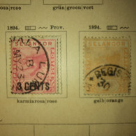 Selangor -  2 Marken Von 1894 Gem. Scan. - Selangor