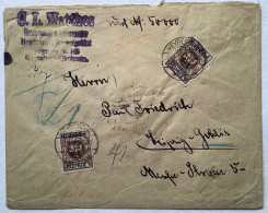 Memel 1923 Mi134 MEF Wertbrief Heydekrug (BPP Klaipeda Litauen Brief Memelgebiet Lithuania Cover Lituanie Lietuva Lettre - Klaipeda 1923