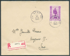 N°620 - Affr.  METIERS à 3Fr.25 Obl. Sc GENT 24-VI-43 Sur Lettre Recommandée Vers Gand -  21703 - Covers & Documents