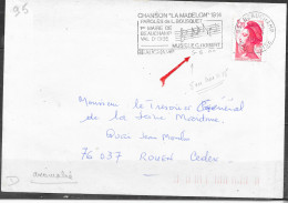 Curiosité Sous La Flamme, Jour Erroné 5 Au Lieu De 15 De 95 Beauchamp 15-6 1988 - Lettres & Documents