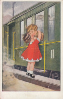 Josef Kranzle - Children Kissing At Train Station - Kränzle