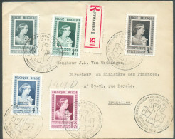 N°863/867 - Série REINE ELISABETH FONDATION MEDICALE Obl. Sc ANTWERPEN 1 Sur Lettre Recommandée Du 23-9-1951 Vers Bruxel - Covers & Documents