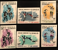 Congo: Non Dentellatto, Imperforate, Non Dentelé, Giochi Africani, African Games, Jeux Africains - Géographie