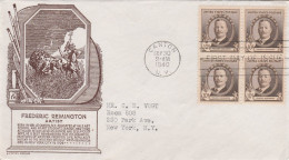 United States 1940 FDC Mailed Block Of 4 Stamps - 1851-1940