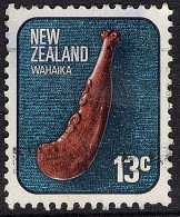 NEW ZEALAND 1975 QEII 13c Multicoloured, Maori Artifacts Wahaika-Hardwood Club SG1097 FU - Unused Stamps