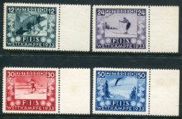 AUSTRIA 1933 Ski Championship Fund MNH / **. Michel 551-54 - Unused Stamps