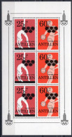 Netherlands Antilles Block 6v 1980 Moscow Olympics MNH - Antillas Holandesas