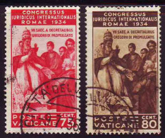 CITTA' DEL VATICANO - CONGRESSO GIURIDICO - LOT  O - 1935 - SER - Gebruikt