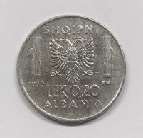 Italy ITALIA Colonia D'Albania 0,20 Lek 1939 Coniazione Difettosa Anno XVI + I Evanescente Anziche XVIII E.047 - Albanien