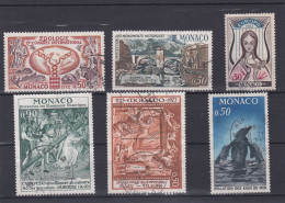 Timbres Monaco Oblitérés N° 619-851-859-895-907-936 - Oblitérés