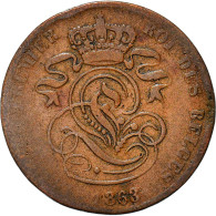 Monnaie, Belgique, Leopold I, 2 Centimes, 1863, TB, Cuivre, KM:4.2 - 2 Cents