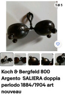 Saliera Doppia Koch E Bergfeld 800 - Jugendstil / Art Déco