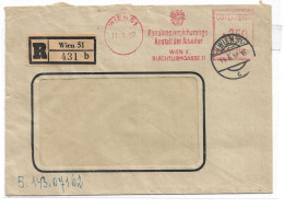 2372w: Österreich 1957, Freistempler PFA Für Arbeiter Und Angestellte Wien - Maschinenstempel (EMA)