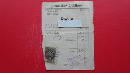 Ljubljana.Leonisce,racun.Kraljevina Jugoslavija-taksena Marka - Cheques & Traveler's Cheques