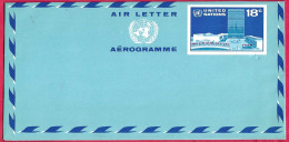 O.N.U. - 1975 - AEROGRAMMA 18 C. -  NUOVO - Poste Aérienne