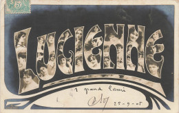 LUCIENNE Lucienne * Carte Photo * Prénom Name * Art Nouveau Jugendstil - Nombres