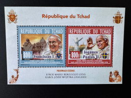 Tchad Chad Tschad 2013 / 2014 Mi. 2704 - 2705 Pape Jean-Paul II Papst Johannes Paul Pope John Paul Franciscus François - Päpste