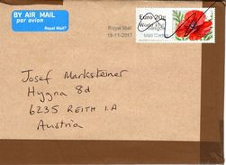 Auslands - Brief Von Glasgow Mit Marke Euro 2 G Common Pobby Mohn Blume 2017 - Storia Postale