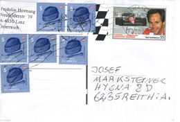 Brief Von 4000 Linz Mit 55 Cent Gerhard Berger + 6 X 5 Cent 2021 - Cartas & Documentos