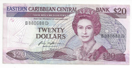 CARAÏBE ORIENTALE - 20 Dollars - 1988 - TB/TTB - Caribes Orientales