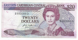 CARAÏBE ORIENTALE - 20 Dollars - 1988 - TB/TTB - Caraibi Orientale