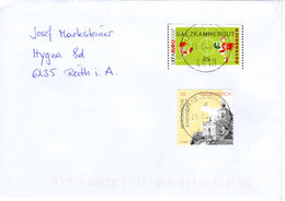 Brief Von 4018 Linz Mit 85 Cent Automatenmarke UEFA 2008 Salzkammergut + 10 Cent 2020 - Cartas & Documentos