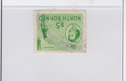 NORTH BORNEO - 1954- QE II  $5 EMERALD GREEN FINE USE D, SG CATALOGUE £35 - North Borneo (...-1963)