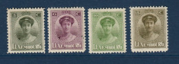 Luxembourg, Yv 120, 121, 122, 124, Mi 123, 124, 125, 126,* *, - 1914-24 Marie-Adélaida