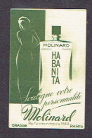 Carte Parfum HABANITA De MOLINARD - Anciennes (jusque 1960)