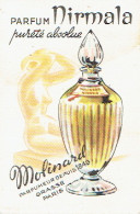 Carte Parfum MIRMALA De MOLINARD - GRASSE  - Anciennes (jusque 1960)