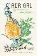 Carte Parfum MADRIGAL De MOLINARD - GRASSE  - Oud (tot 1960)