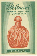 Carte Parfum CALENDAL De MOLINARD - GRASSE  - Oud (tot 1960)