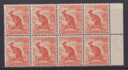 Australia, SG 179a, MNH Block "Line To Kangaroo Ear" Variety - Neufs