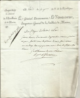 INSPECTION DU MATERIEL DE L'ARTILLERIE DE LA MARINE DATE DE L'AN 12 GENERAL VAVASSEUR  N°33 - Personnages Historiques