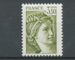 Type Sabine N°2121a 3f.50 Vert-olive Gomme Tropicale Y2121a - Neufs