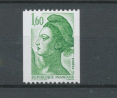 Type Liberté N°2222a 1f.60 Vert N° Rouge Au Verso Y2222a - Unused Stamps