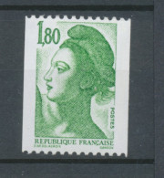 Type Liberté N°2378a  1f.80 Vert N° Rouge Au Verso Y2378a - Ungebraucht