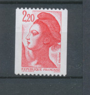 Type Liberté N°2379b  2f.20 Rouge N° Rouge Au Verso Y2379b - Unused Stamps